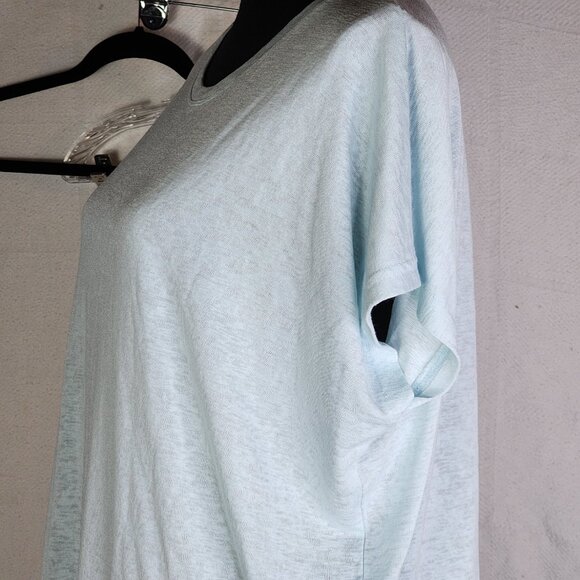 Athleta Modal Blend Light Sea Blue Knit Short Sleeve Athletic Pullover Tee Sz S - Picture 8 of 16